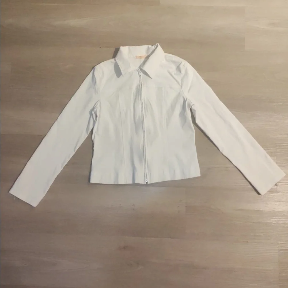 Forever 21 Cream Zip-Up Jacket - Picture 2 of 9